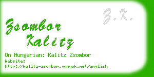 zsombor kalitz business card